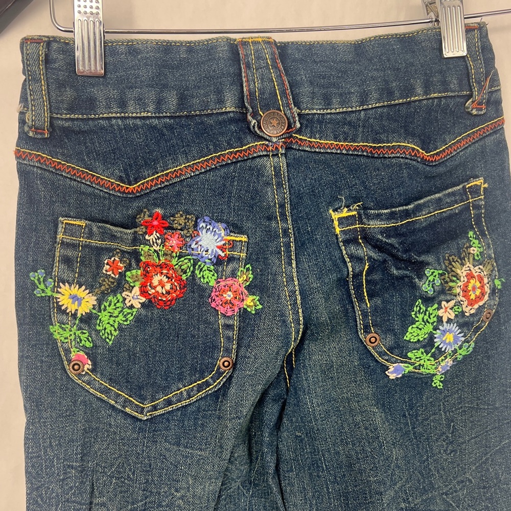 Y2K marykate and Ashley Embroidered Floral Blue Jeans